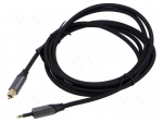 Cable | Toslink 3,5mm Mini plug,Toslink plug | 2m | black | PVC