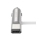 Automobiliniai įkrovikliai Hoco Universal UCL01 Multifunction apple+micro usb Silver