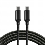 Kabelis USB-C 3.0 ki&scaron;tukas/ki&scaron;tukas 1.0m everActive CBB-1PD5 5A juodas nailonas