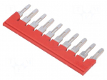 Comb bridge | red | terminals: 10 | 8mm