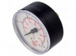 Manometer | 0&divide;25bar | rear connection | Thread: G 1/4" | 63mm | plastic