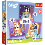 Žaidimų zona | PC | Konsolės | Priedai // Edukaciniai žaislai | Interaktyvūs | Kūrybi&scaron;ki | Meni&scaron;ki // Puzzle - 3w1 (20, 36, 50) - Poznaj Bluey - Trefl 34895