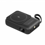 Maitinimo &scaron;altiniai // Atsarginiai maitinimo &scaron;altiniai (power bank) Lv : Lādētāji-akumulatori (Power Banks) // POWERBANK indukcyjny Kruger&Matz 10000 mAh magnetyczny z kablem czarny