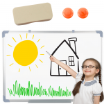 Žaidimų zona | PC | Konsolės | Priedai // Edukaciniai žaislai | Interaktyvūs | Kūrybi&scaron;ki | Meni&scaron;ki // Tablica Magnetyczna Wielofunkcyjna Suchościeralna Gąbka 2 Magnesy 45x60cm
