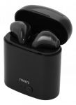 STREETZ True Wireless ausinės, 350 mAh dėklas, Bluetooth 5, juodos / TWS-0007