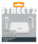 Ausinės STREETZ True Wireless, Bluetooth 5, įkrovimo dėklas 500 mAh, matinės baltos  / TWS-105