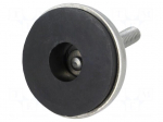 Foot | rigid,with lever | Base dia: 55mm | M10 | stainless steel