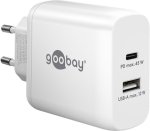 Valdiklis Goobay  65412 USB-C PD Dual Fast Charger (45 W), White