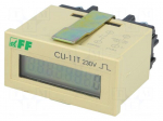 Counter: electronical | LCD | pulses | 0&divide;999999 | IP20 | IN 1: voltage