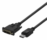 Kabelis DELTACO DisplayPort - DVI-D Single Link, 1080p 60Hz, 3m, juodas / DP-2030-K / 00110010