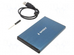 Hard discs housing: 2,5" | USB 3.0 | aluminium | navy blue