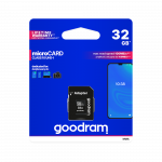 I&scaron;oriniai duomenų saugojimo įrenginiai // Flash atminties kortelės ir skaitytuvai // Karta pamięci microSD 32GB UHS-I Goodram z adapterem