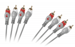 Garso sistemos ir priedai // Garso kabeliai su jungtimis // Kabel 4RCA-4RCA 1.8m