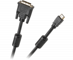 Koaksialinių kabelių sistemos // HDMI, DVI, AUDIO jungiamieji laidai ir priedai // Kabel DVI-HDMI 5m  GOLD v1.3b