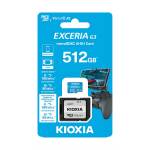 I&scaron;oriniai duomenų saugojimo įrenginiai // Flash atminties kortelės ir skaitytuvai // Karta pamięci microSD 512 GB UHS-I U1 Kioxia z adapterem