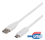USB 2.0 kabelis, C tipas - A tipas, 0,5 m, baltas DELTACO / USBC-1008