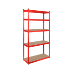 Produktai namams ir sodui // Įvairūs namų ir buities priedai // Regał metalowy magazynowy 180x90x40 czerwony Rebel