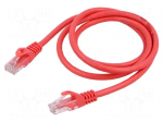 Patch cord | U/UTP | Cat: 6 | RJ45 plug,both sides | stranded | CCA | 1m