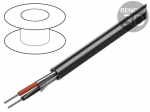 Wire | 1x2x20AWG | shielded,Al-PET foil | PVC | chrome | 300V | 305m