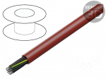 Wire | SiHF | Cu | stranded | 18G0,5mm2 | silicone rubber | brown-red