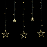 Naujos prekės // Kurtyna świetlna Rebel - gwiazdy,ciepłe białe, 230V