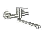 Wall-mounted washbasin mixer