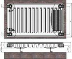 Radiator 11x400x900 Side connect.  Termolux