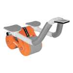 Grožio ir asmens priežiūros priemonės // Masažuokliai // Przyrząd do ćwiczenia mięśni brzucha z timerem, AB roller Wheel AB-3 , kolor szaro-pomarańczowy , REBEL ACTIVE