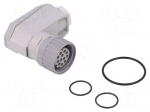 Plug | Connector: DIN 43651 | NR | female | PIN: 12 | w/o contacts | 5A