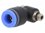 Push-in fitting | angled | -0.95&divide;15bar | nickel plated brass,PBT