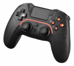 PS4/PC/Android/iOS valdiklis DELTACO GAMING Bluetooth, 2 programuojami makrokomandos mygtukai, juodas / GAM-139