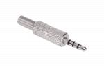 Jungtys // Different Audio, Video, Data connection plug and sockets // Wtyk Jack 3.5  metalowy czteropolowy