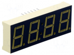 Display: LED | 7-segment | 14.2mm | 0.559" | No.char: 4 | red | 31&divide;72mcd