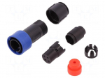 Connector: circular | plug | female | PIN: 4 | w/o contacts | UL94V-0