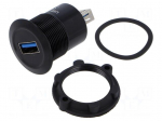 Adapter | USB A socket,both sides | USB 3.0 | Thread: M22 | 1&divide;10mm