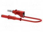 Test lead | 12A | banana plug 4mm,both sides | Len: 1m | red