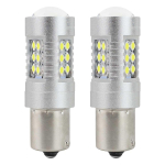 Automobilių lemputės, Motociklų ir traktorių technikos &scaron;viestuvai // Automobilio LED lemputės ir rinkiniai // Żar&oacute;wki led canbus 3030 24smd ba15s p21w white 12v 24v amio-01445