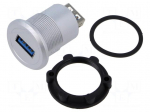 Adapter | USB A socket,both sides | USB 3.0 | Thread: M22 | 1&divide;10mm