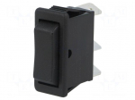 ROCKER | SP3T | Pos: 3 | (ON)-OFF-(ON) | 16A/250VAC | black | none