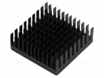 Heatsink: extruded | grilled | BGA | black | L: 40mm | W: 40mm | H: 14.5mm