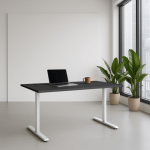 Adjustable Height Table Up Up Bjorn White, Table top M Black