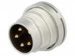 Connector: M16 | socket | male | soldering | PIN: 4 | 5A | 250V | IP40
