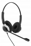 Stereo ausinės DELTACO OFFICE USB, suderinamos su Teams ir Webex, garsumo valdymas, triuk&scaron;mą mažinantis mikrofonas, juodos / DELO-0652