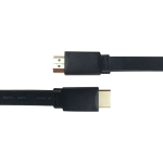 Kabelis DELTACO Flat High Speed su Ethernet HDMI, 4K UHD, 2m, juodas / HDMI-1020F-K / 00100005