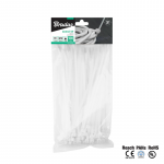 Plastikiniai užveržėjai  7.6x300mm,100vnt.,  balti