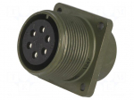 Connector: circular | Series: DS/MS | socket | female | PIN: 6 | 13A