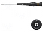 Screwdriver: precision | 6-angles socket | HEX 3mm | ESD