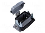 Enclosure for connectors: HDC | size H-B 10 | with latch | straight