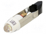 LED lamp | white | T5,5K | 12VDC | 12VAC | plastic | 3mm | -20&divide;60&deg;C