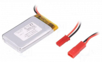 Akumuliatorius Li-Po; 3,7V; 1000 mAh; su kabeliais; 7x30x48mm | LP703048/CL